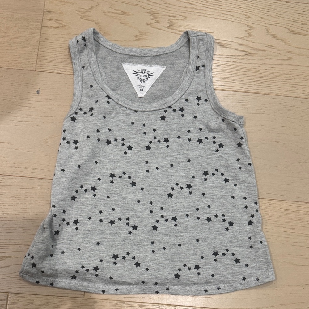 T2love Gray Star Pattern Kids Tank Top